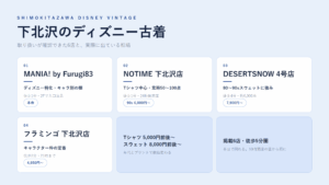 下北沢のディズニー古着マップ|駅から歩く順に6店の位置と価格帯